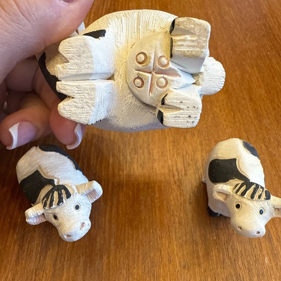 Artisania rinconada figurine Cow Family 3 Pieces Retired - Picture 7 of 9